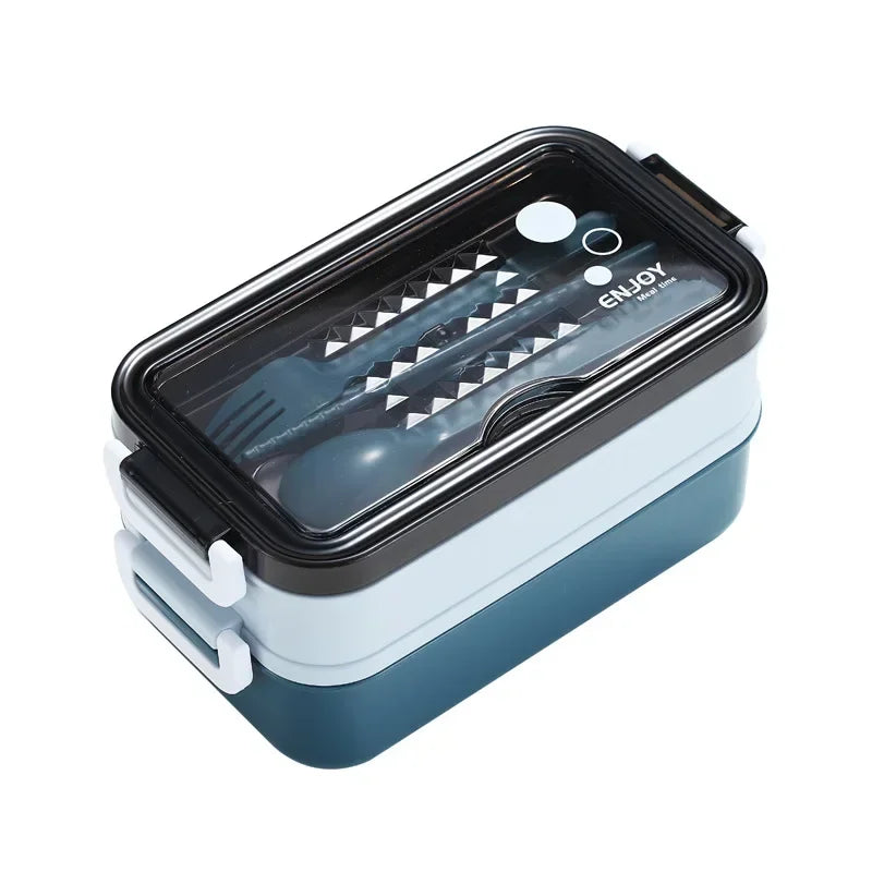 3-Layer Bento Lunch Box for School & Office | Microwave-Safe Food Storage Container