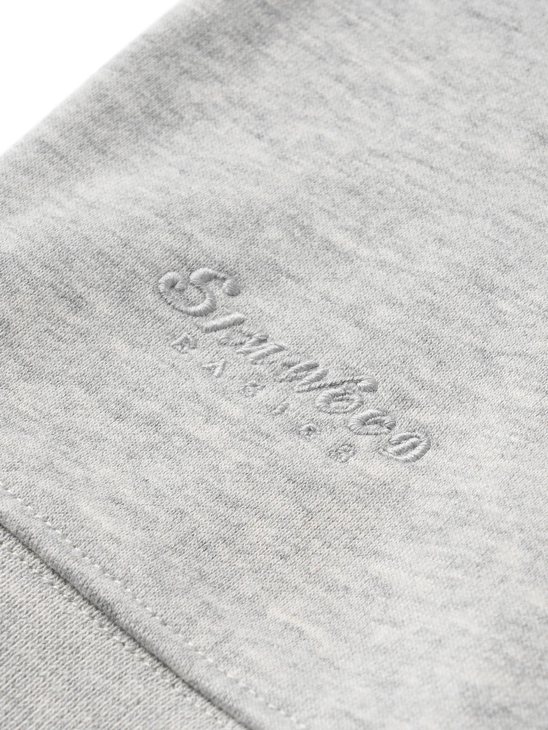 SIMWOOD 2025 Oversized 340gsm Brushed Fleece Sweatshirt – Embroidered Heavy-weight Pullover for Men