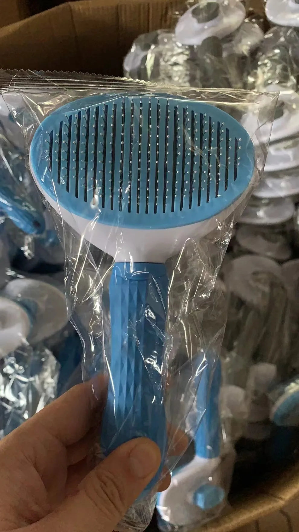 Pet Grooming Brush – Stainless Steel Comb for Long-Haired Dogs & Cats, Hair Removal and Cleaning Tool