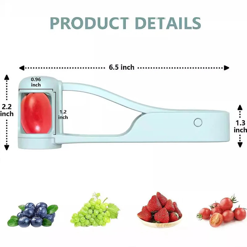 Toddler-Friendly Tomato and Grape Slicer Cutter – Cherry Fruit Salad Tool, Baby Kitchen Gadget for Easy Cutting