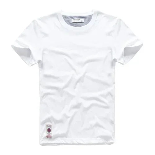 Men’s Cotton Short Sleeve T-Shirt – Casual O-Neck Basic Tee for Summer – Y2K Streetwear Style High-Quality Top 