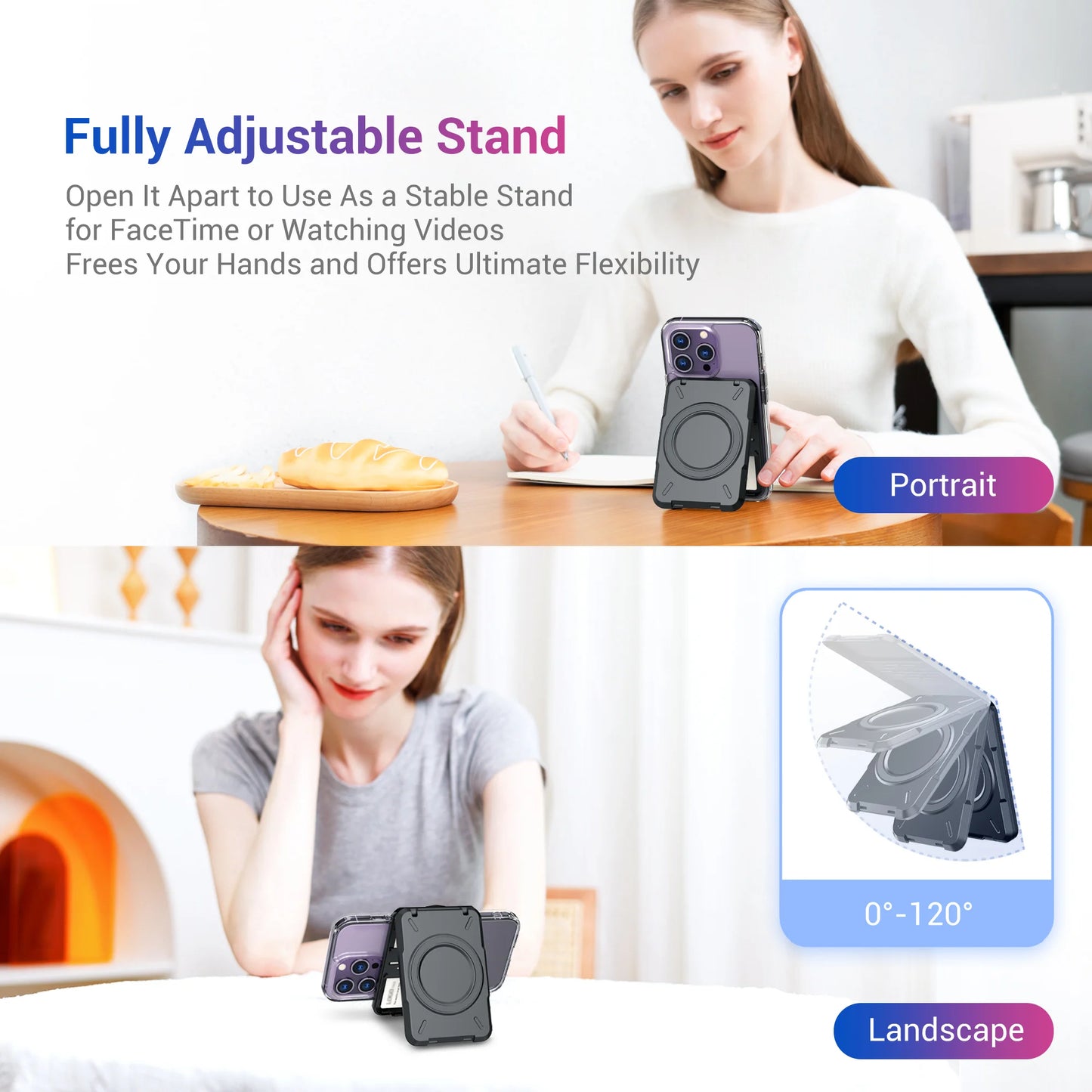 Magnetic MagSafe Wallet & RFID Card Holder Compatible with iPhone 11–15 Series (Pro/Pro Max) – Slim Leather Wallet with Secure Grip