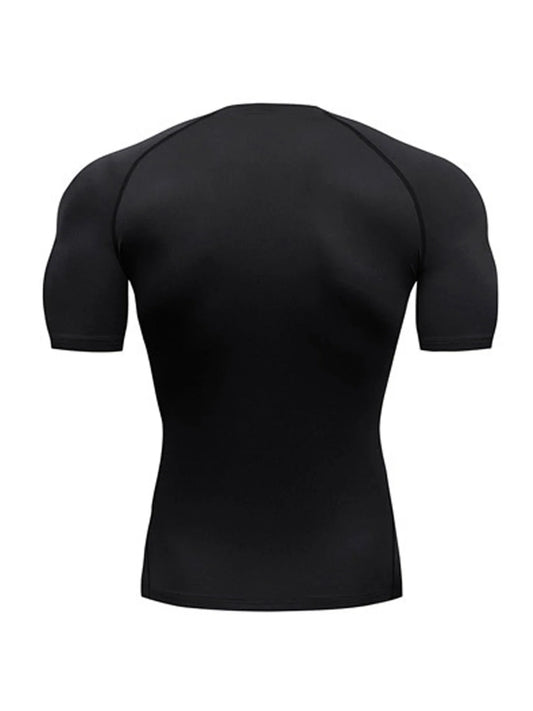 Men’s Summer Compression Workout T-Shirt – Tight-Fit Quick-Dry Athletic Tee for Gym, Running, and Fitness Training