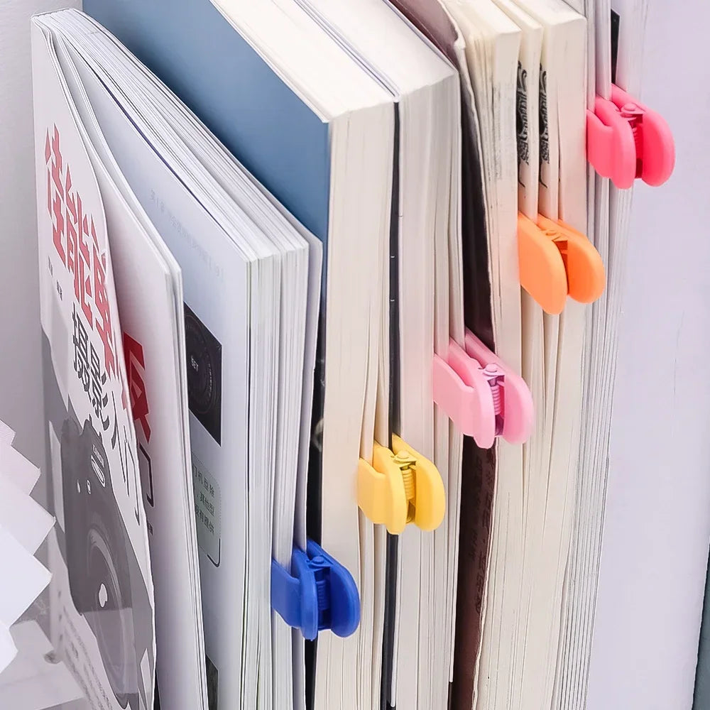 Colorful Automatic Page-Tracking Bookmarks Clip for Students, Women, and Office Use