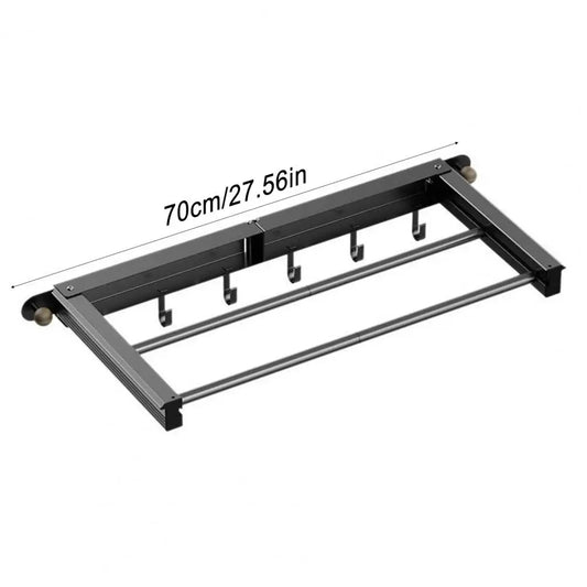 Portable Retractable Drying Rack with Suction Cups — No Drilling Needed, Aluminum Alloy, Wall-Mounted, Foldable Laundry Hanger for Home and Travel