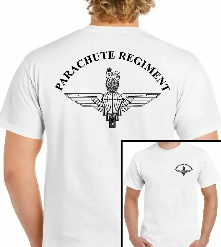 The Parachute Regiment Men's T-Shirt – Summer Cotton Tee Featuring Airborne Forces, SFSG, and Para-Themed Vintage Anime Manga Print with Round Neck Design.