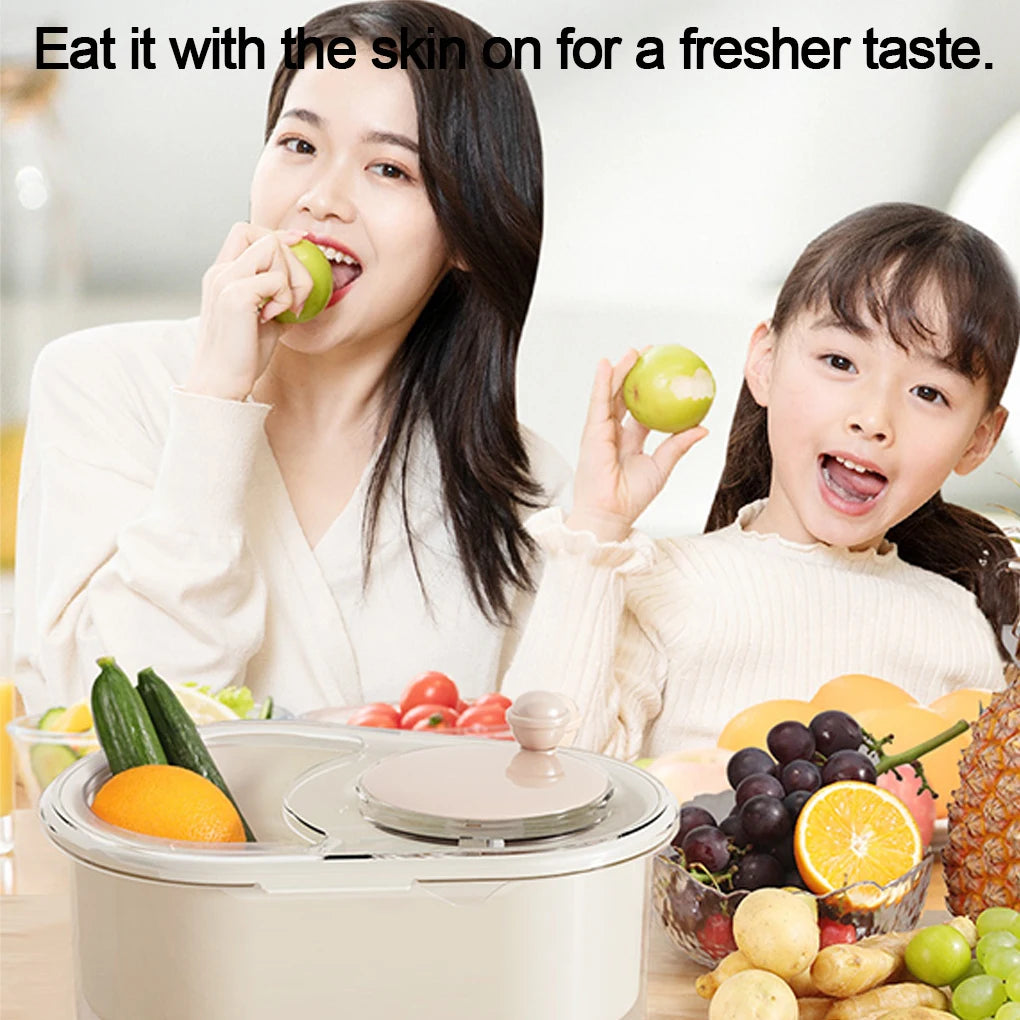 Effortless ABS Vegetable & Fruit Washing Basket – Gentle Lift Design with Drain Function
