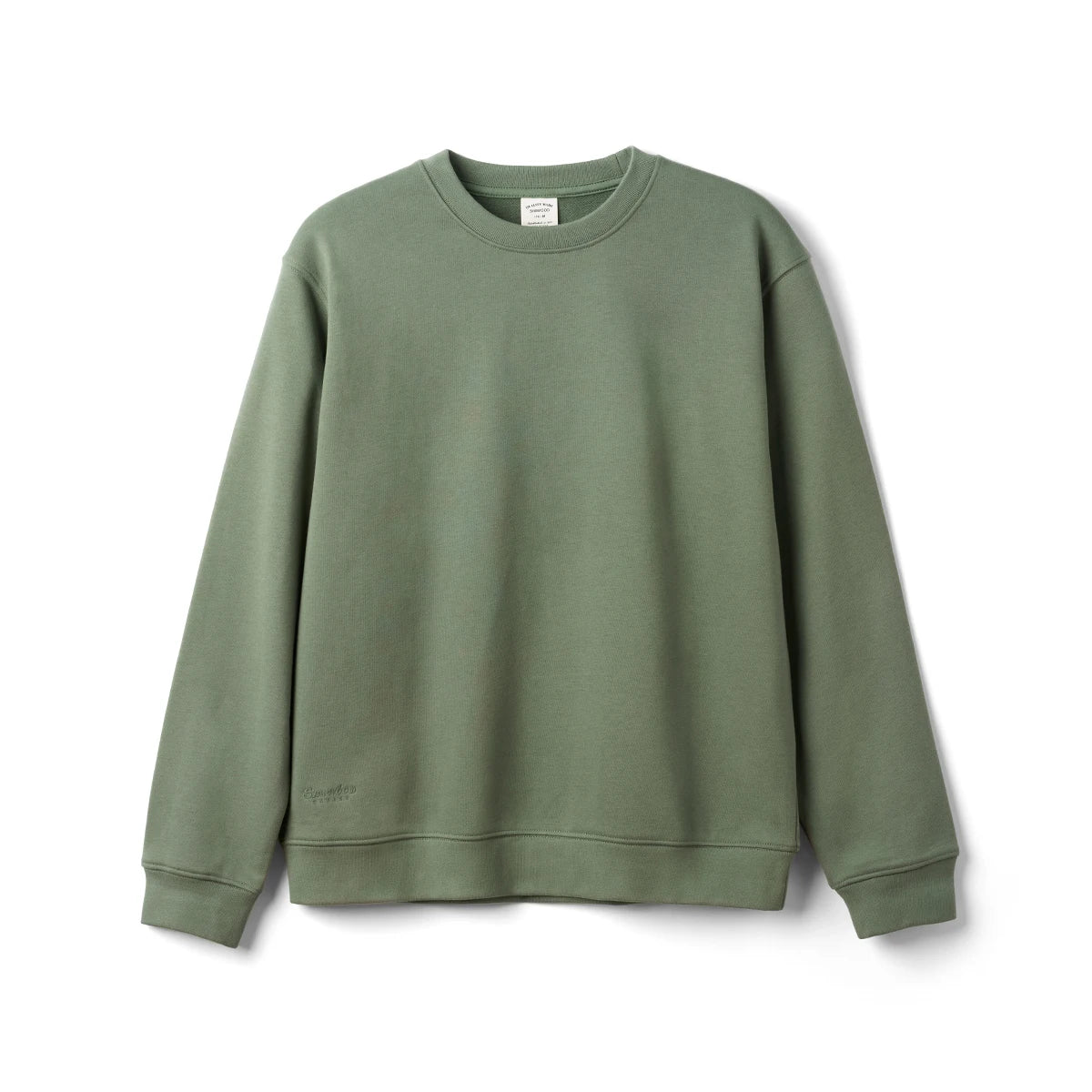 SIMWOOD 2025 Oversized 340gsm Brushed Fleece Sweatshirt – Embroidered Heavy-weight Pullover for Men