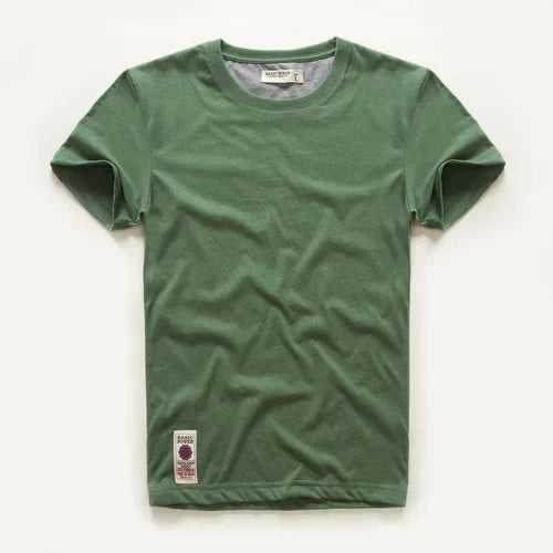 Men’s Classic Solid Cotton T-Shirt – Casual Basic O-Neck Tee – High-Quality Everyday Top 