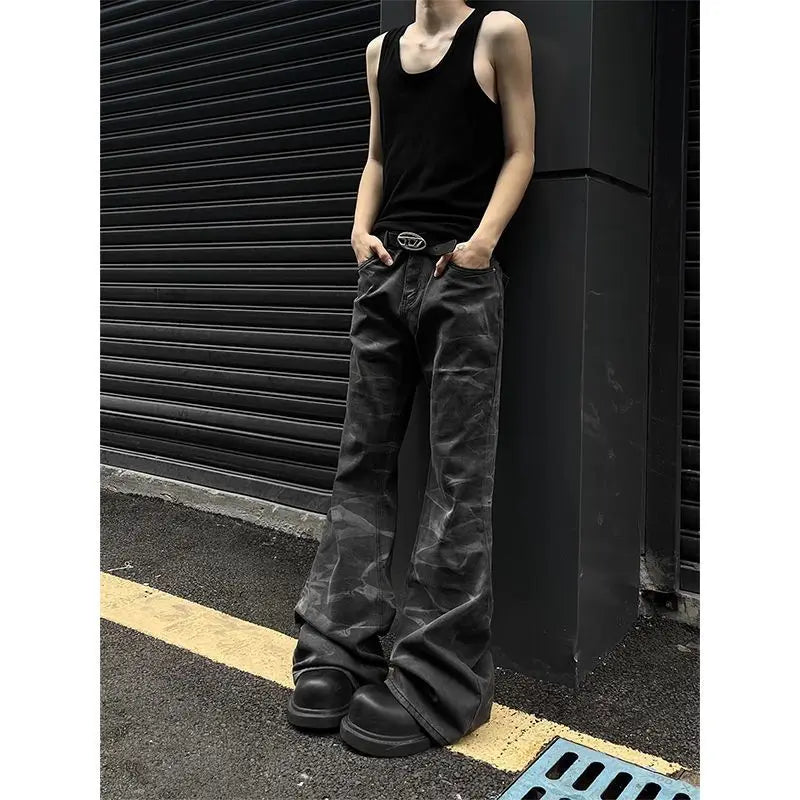 Unisex Retro Straight-Leg Jeans – High Street Loose Fit for Men & Women | Hip-Hop Autumn Streetwear