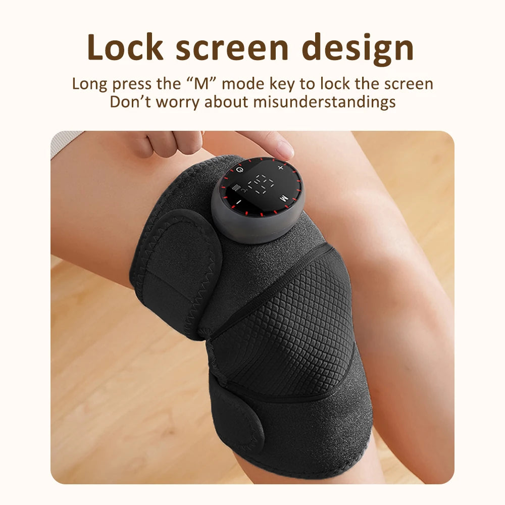 Rechargeable Electric Shoulder Massager with Heating & Vibration – Thermal Therapy Belt for Knee & Arthritis Pain Relief