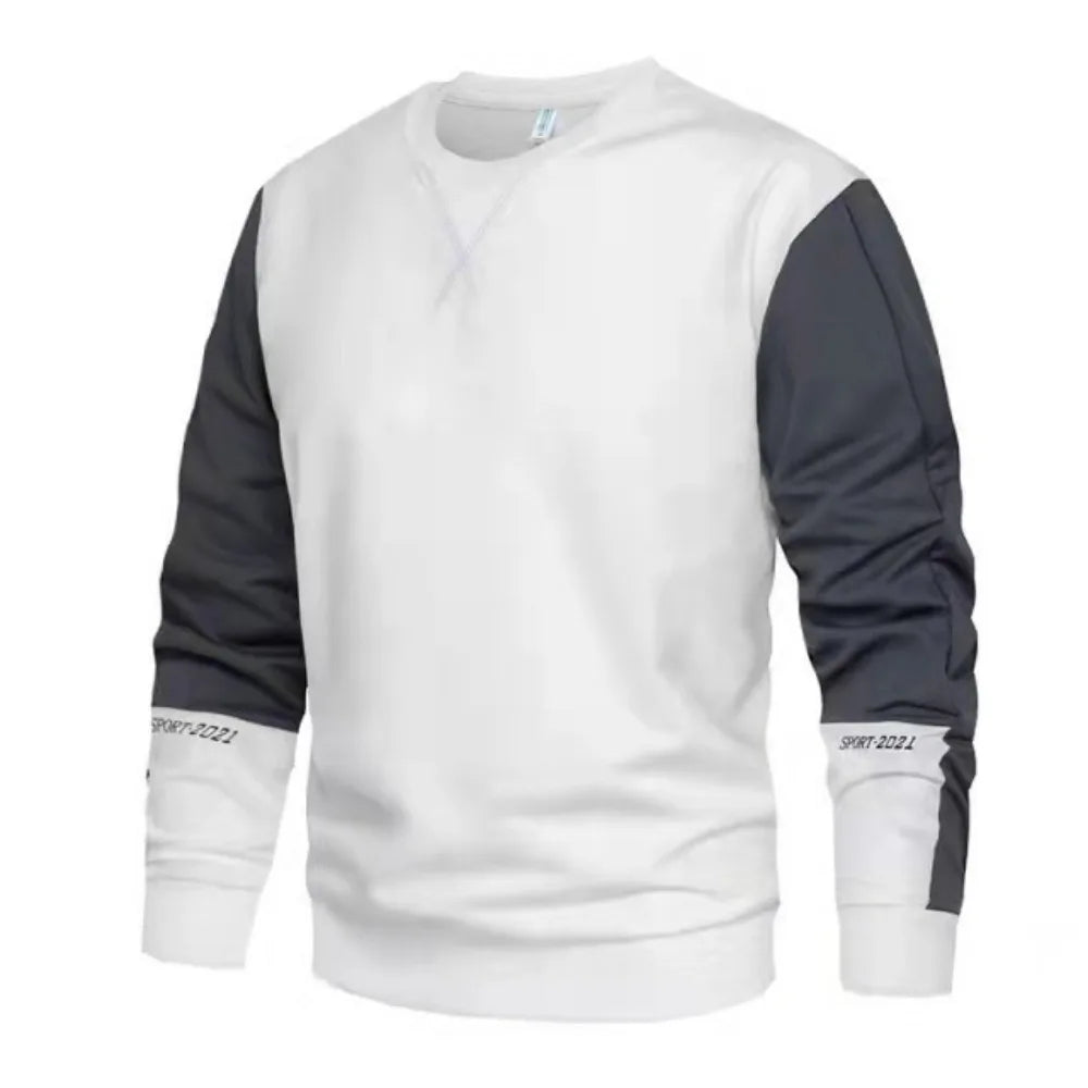 Men’s Slim Fit Korean-Style Sweatshirt – O-Neck Long Sleeve Pullover for Spring & Fall