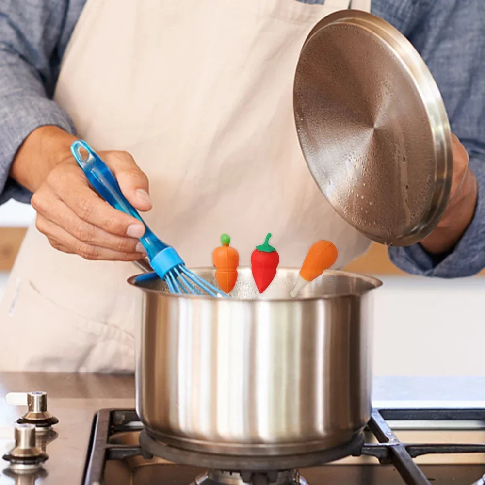 1/3Pcs Silicone Pot Lid Lifter – Heat-Resistant, Anti-Spill, Splash-Proof Lid Holder for Cooking | Creative & Durable Kitchen Gadget