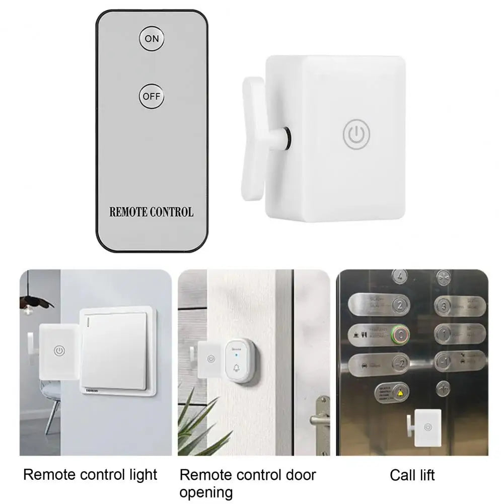 Wireless Smart Light Switch Controller with Remote – Long Range, Button Pusher to Turn Off Lights Automatically