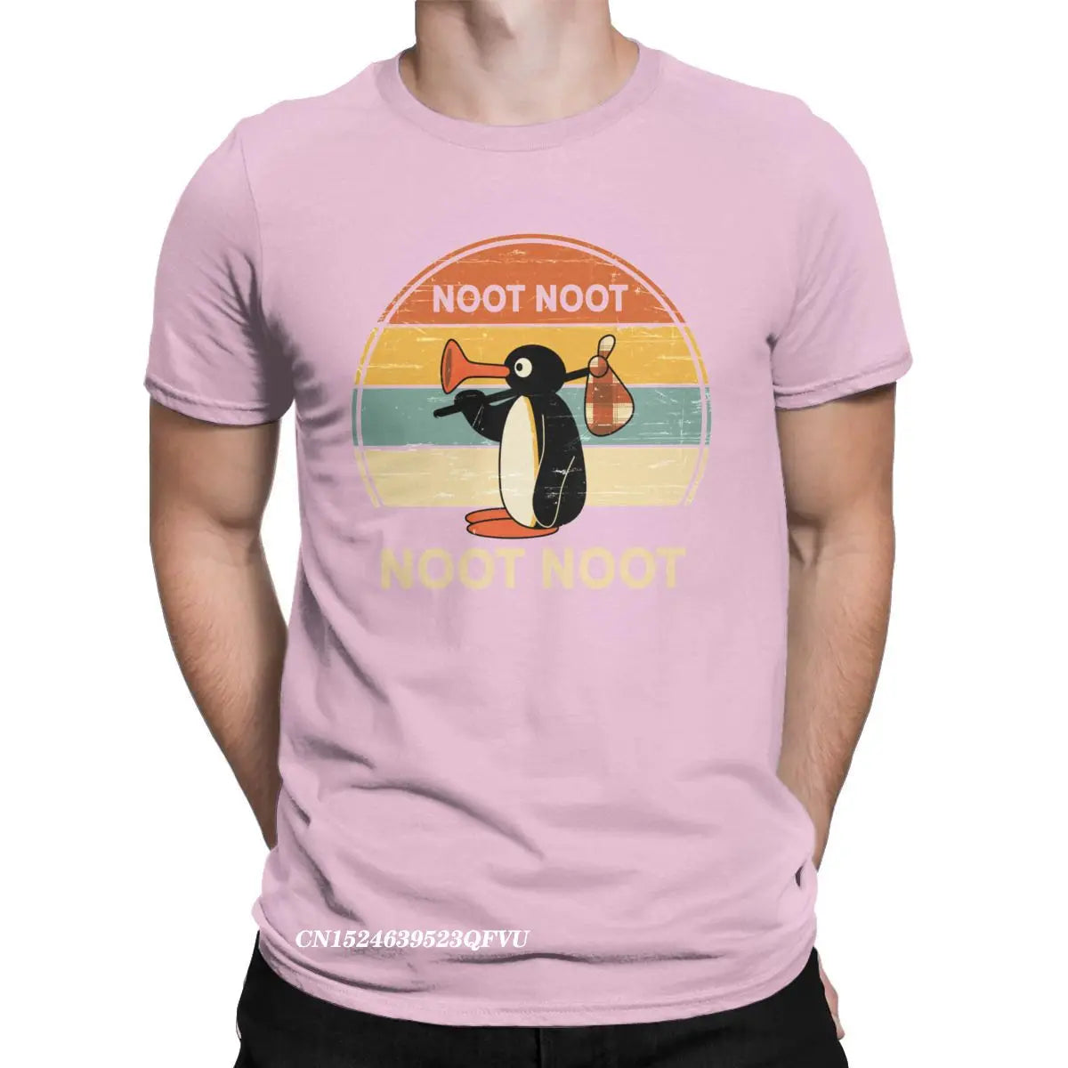 Funny Pingu "Noot Noot" Meme T-Shirt – Unisex Harajuku Graphic Tee, Premium Cotton Crewneck for Men & Women
