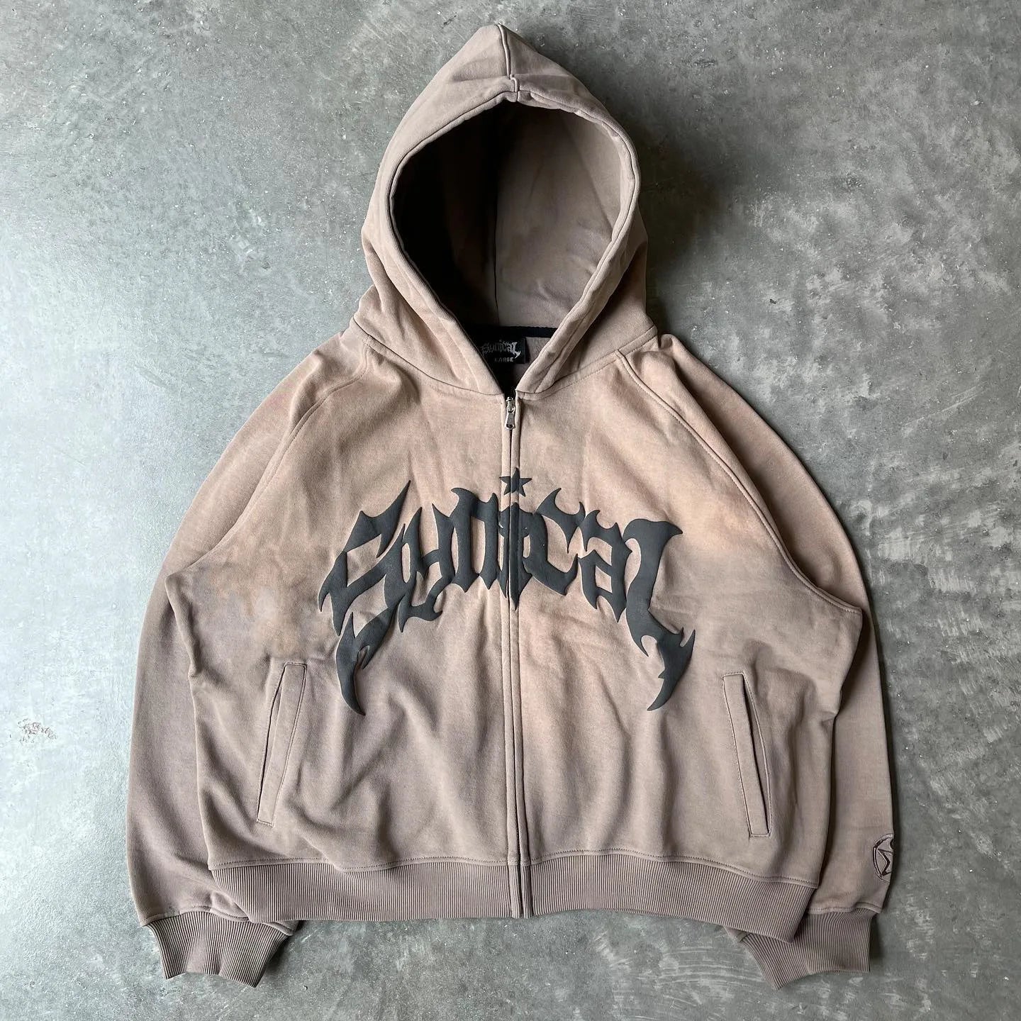 Y2K-Inspired Oversized Harajuku Sweatshirt for Women – Gothic Letter Print Hip Hop Pullover Hoodie, Casual American Streetwear Style