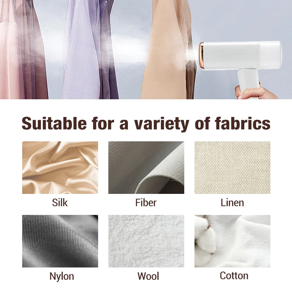 Portable Foldable Mini Handheld Steam Garment Iron for Clothes – Electric Clothes Steamer for Travel and Home Use
