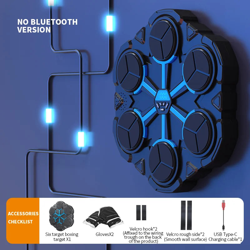 Smart Music Boxing Trainer – Interactive Wall-Mounted Target for Kids & Adults, Electronic Reaction Training Device for Home, Sanda & Fitness