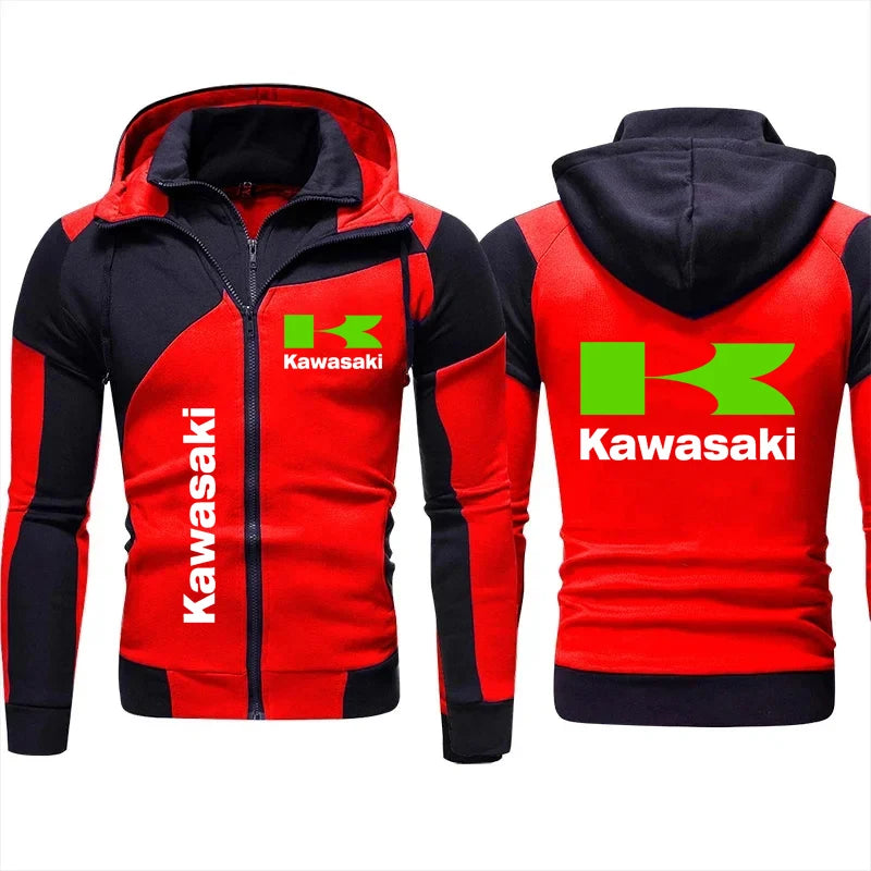 Kawasaki Racing Team Men’s Zip-Up Hoodie Spring/Autumn 2024 Fashion Sweatshirt & Women’s Sport Jacket Coats