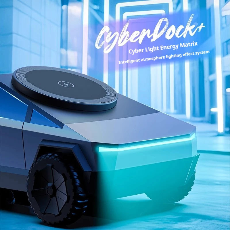 Cybertruck-Inspired 3-in-1 Qi2 Wireless Charging Station for iPhone, Apple Watch & AirPods