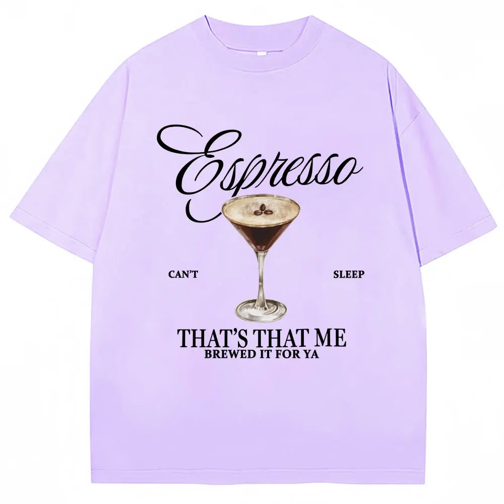 Sabrina Carpenter Espresso Martini Graphic Tee – Unisex Casual Loose Fit Soft Cotton Aesthetic Streetwear T-Shirt