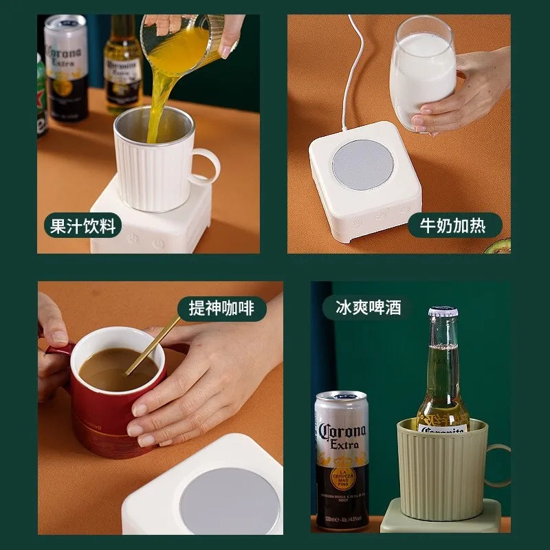 Portable Mini Electric Refrigerator – Instant Quick Cooling Drink Cooler for Home & Office