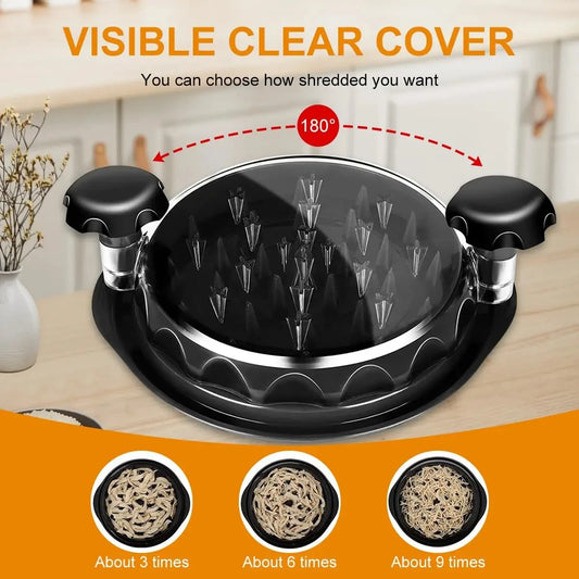 Chicken Shredding Tool with Lid – Meat Breast Shredder and Mincing Grinder for Chicken, Pork, and Beef