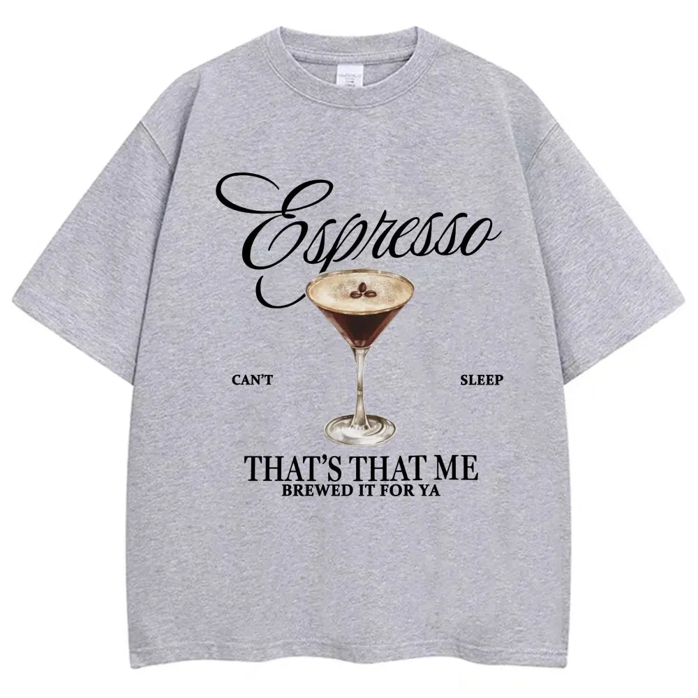 Sabrina Carpenter Espresso Martini Graphic Tee – Unisex Casual Loose Fit Soft Cotton Aesthetic Streetwear T-Shirt
