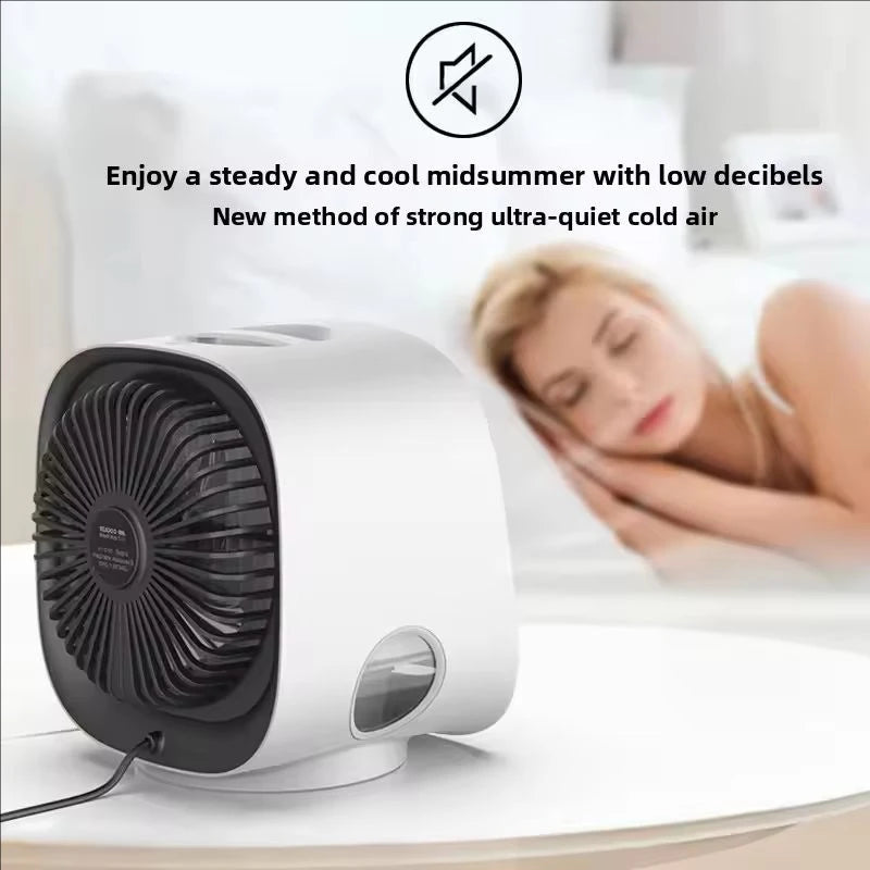 Portable Mini Air Conditioner – Personal Evaporative Cooler with 3-Speed Fan, Compact Desk Cooling Fan for Office, Home, or Car Use