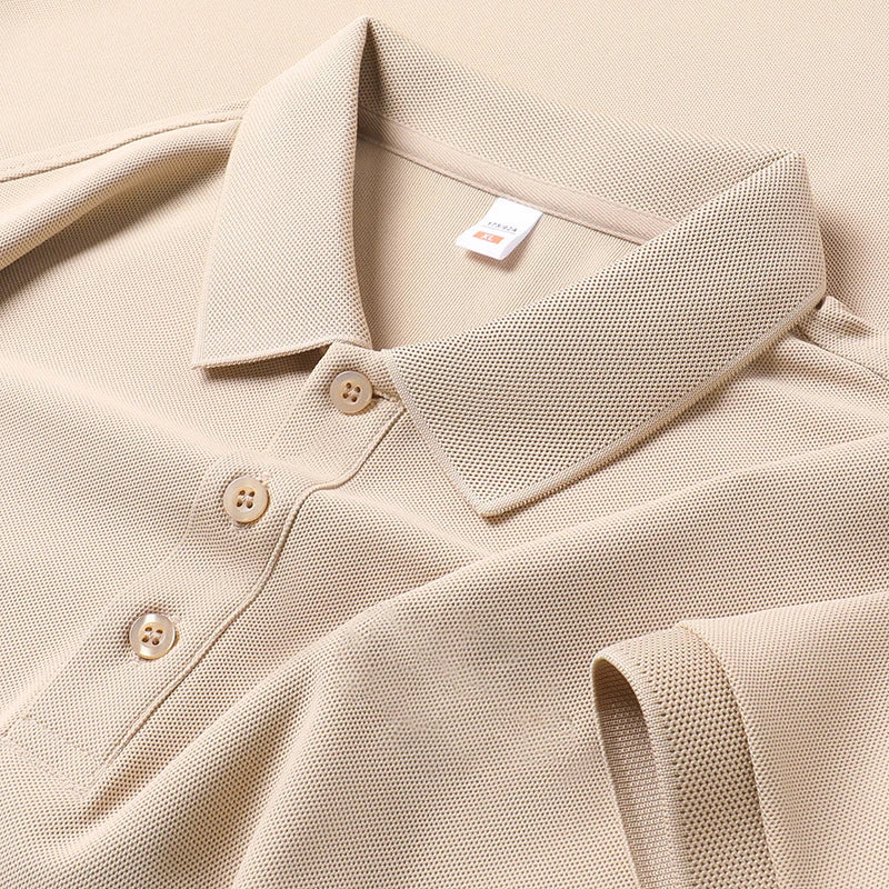 Men's Plain Short-Sleeve Polo Shirt – Summer Casual & Business Wear, Lightweight and Comfortable