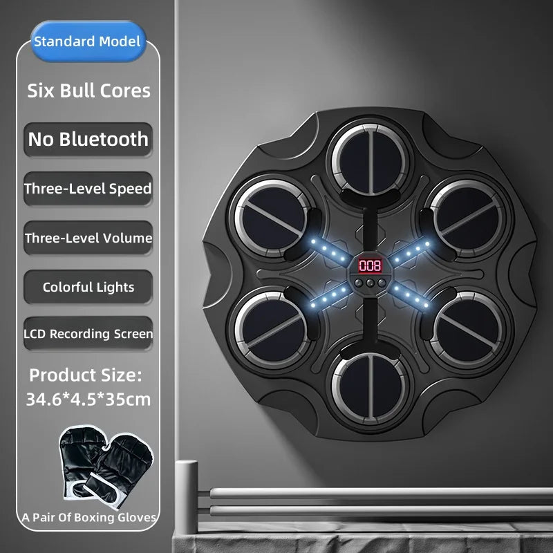 Smart Music Boxing Trainer – Interactive Wall-Mounted Target for Kids & Adults, Electronic Reaction Training Device for Home, Sanda & Fitness