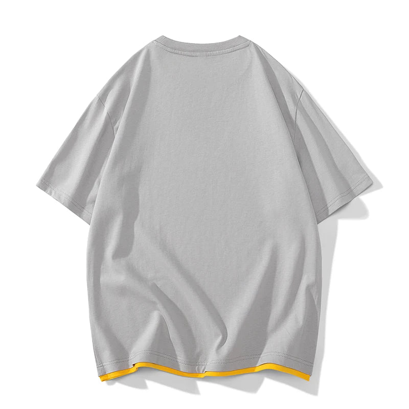 Men’s Loose Fit Letter Print T-Shirt – Harajuku Y2K Streetwear Short Sleeve Casual Tee