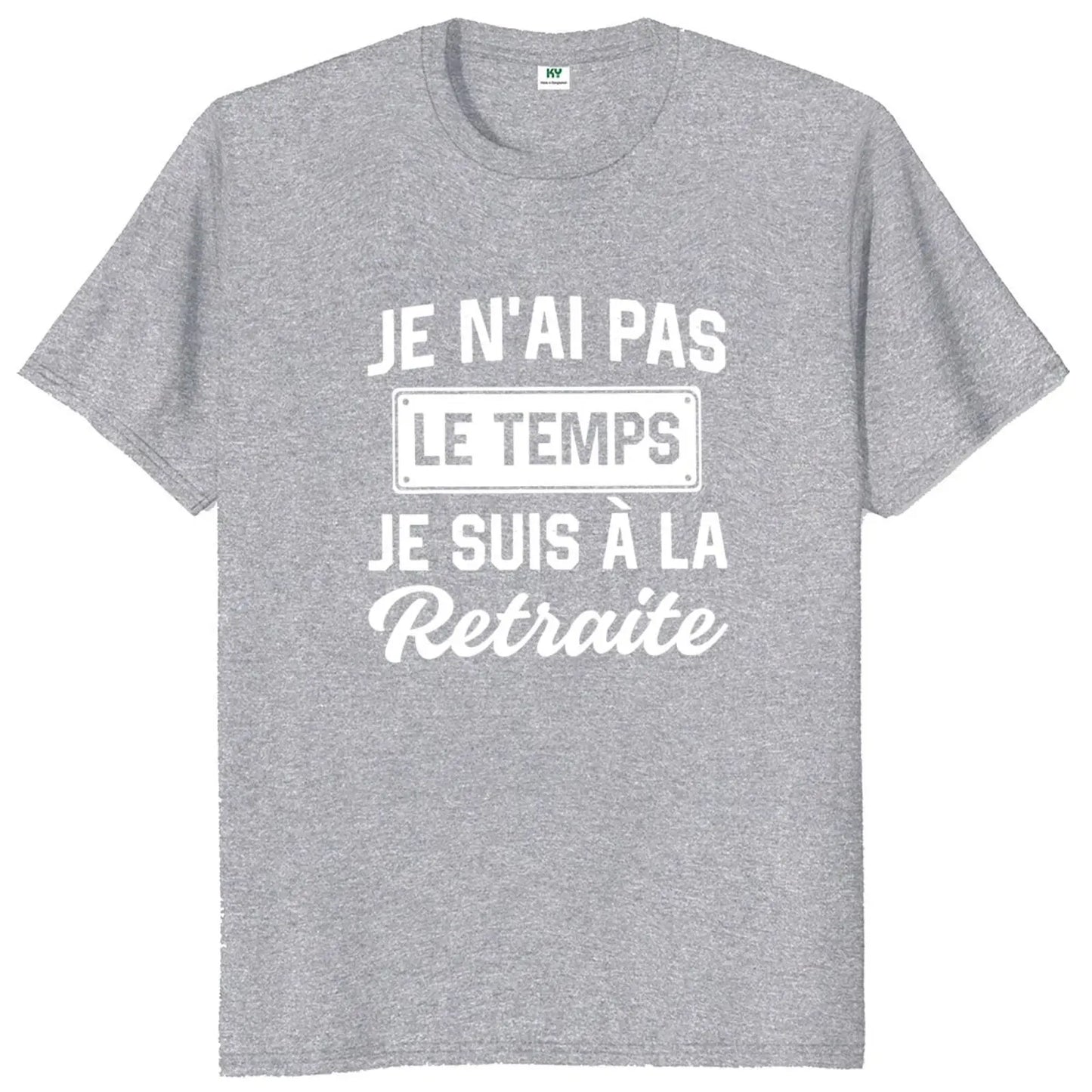 Retro "My Retirement" T-Shirt – Funny French Retired Dad Gift for Men, Papa Clothing, 100% Cotton Casual Unisex Tee, EU Sizes Available