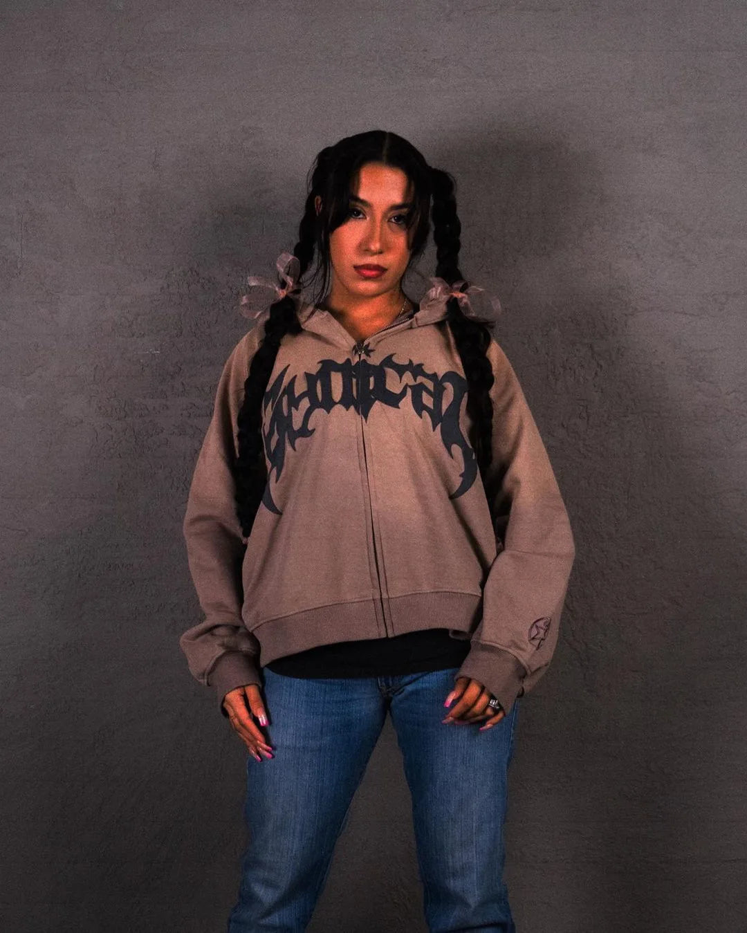 Y2K-Inspired Oversized Harajuku Sweatshirt for Women – Gothic Letter Print Hip Hop Pullover Hoodie, Casual American Streetwear Style