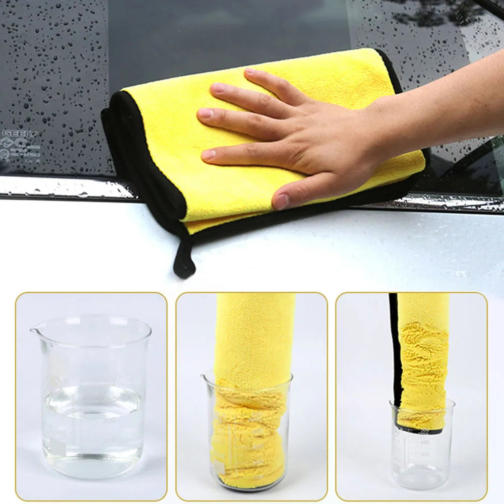 Quick-dry microfiber car towel, 30x40cm, soft and highly absorbent cleaning cloth, perfect for auto detailing and car care.