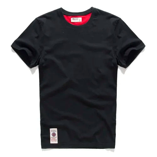 Men’s Classic Solid Cotton T-Shirt – Casual Basic O-Neck Tee – High-Quality Everyday Top 