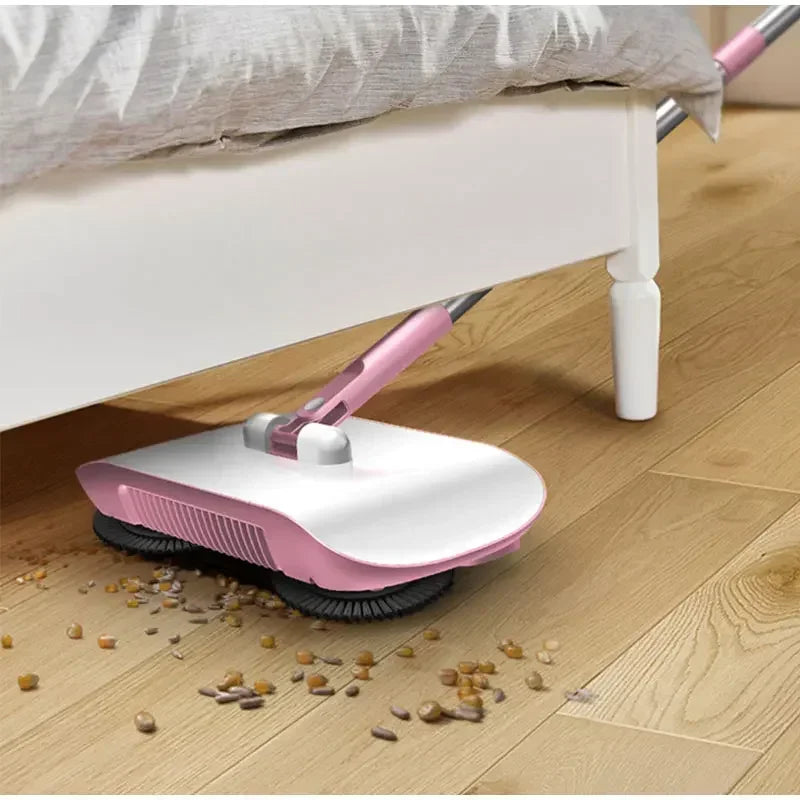 All-in-One Manual Sweeping Broom & Dustpan Set – Hand-Push Floor Sweeper & Vacuum Cleaner for Home Use
