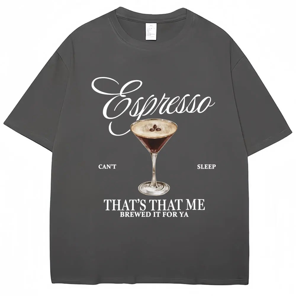 Sabrina Carpenter Espresso Martini Graphic Tee – Unisex Casual Loose Fit Soft Cotton Aesthetic Streetwear T-Shirt