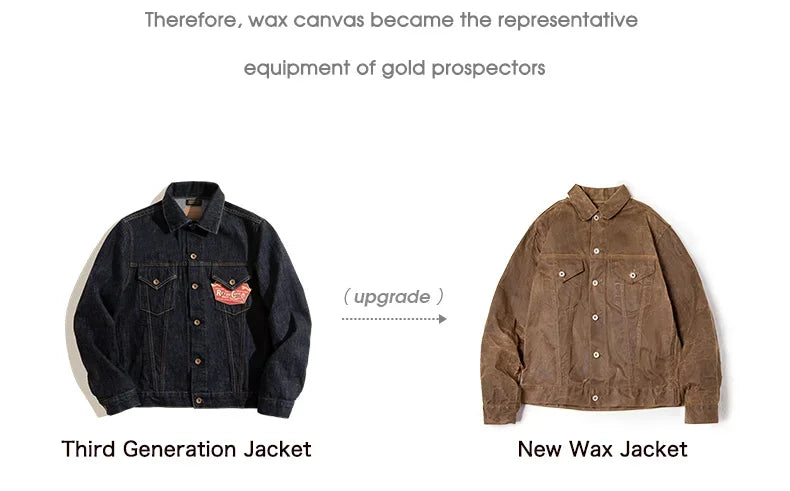Maden Men's Retro Amekaji Style Oil-Waxed Canvas Jacket – Lightweight Military-Inspired Workwear Coat in Khaki Cotton for Casual and Safari Looks