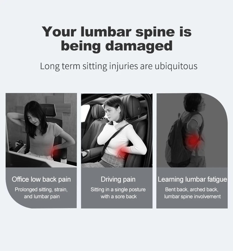 Universal Memory Foam Neck & Lumbar Support Cushion – Ergonomic Car Seat Pillow for Comfort & Posture