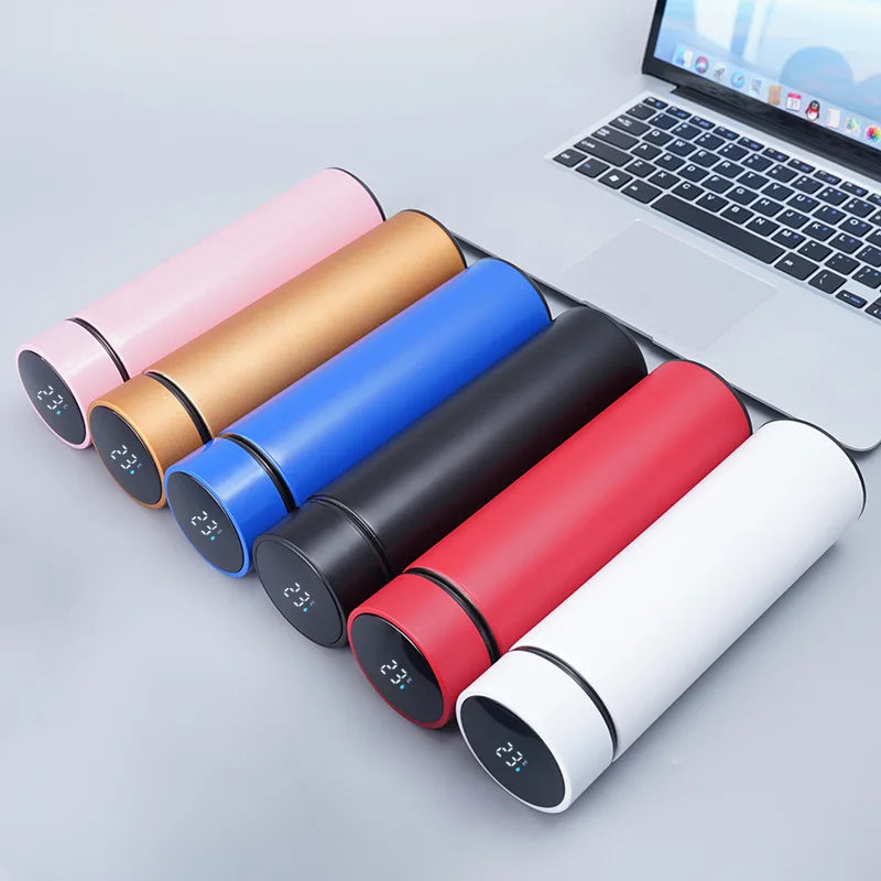 500ML Smart Insulated Thermos Water Bottle – Stainless Steel Vacuum Flask with Touch Temperature Display Digital Mug
