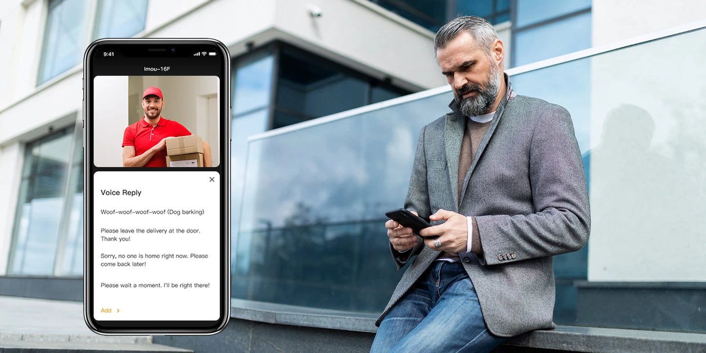 IMOU Video Doorbell 2S with Chime, Rechargeable 5000mAh Battery, Human Motion Detection, Two-Way Audio, Waterproof, Fully Wireless