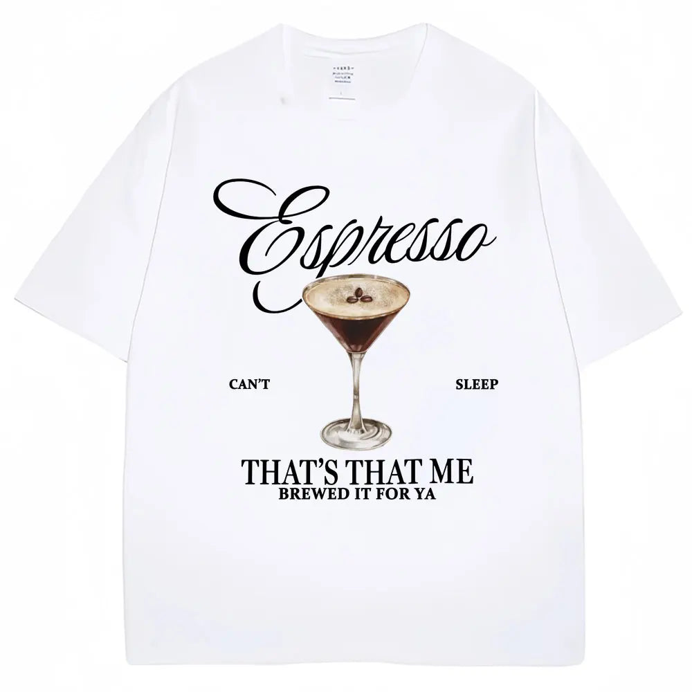 Sabrina Carpenter Espresso Martini Graphic Tee – Unisex Casual Loose Fit Soft Cotton Aesthetic Streetwear T-Shirt