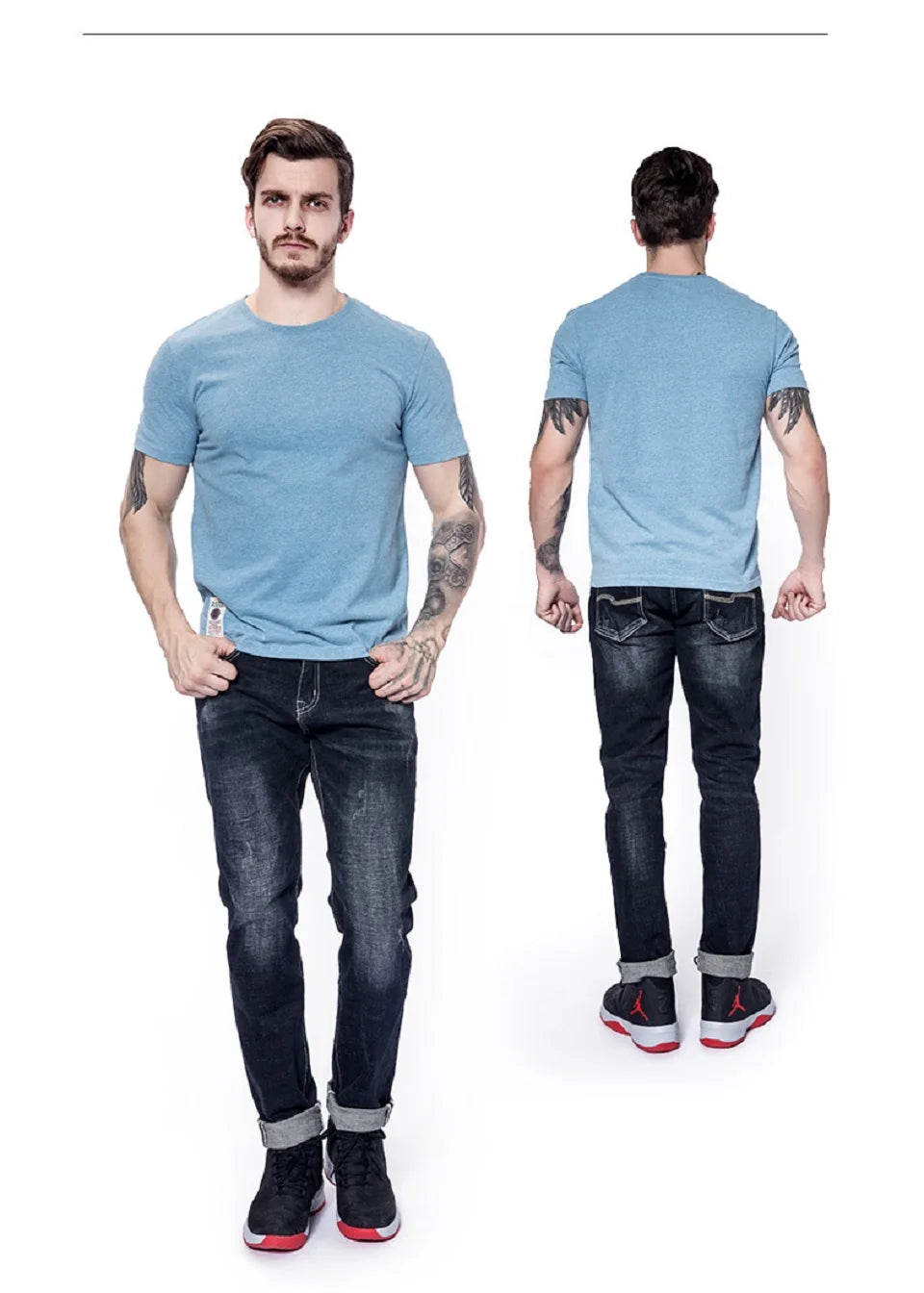 Men’s Classic Solid Color Cotton T-Shirt – Summer 2023 Collection | Casual O-Neck Basic Tee – High-Quality White & Black Short Sleeve Top