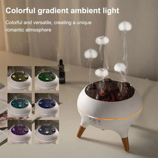 Color-Changing Jellyfish-Themed Air Humidifier & Aromatherapy Diffuser with LED Night Light – Ideal for Home, Bedroom, or Office