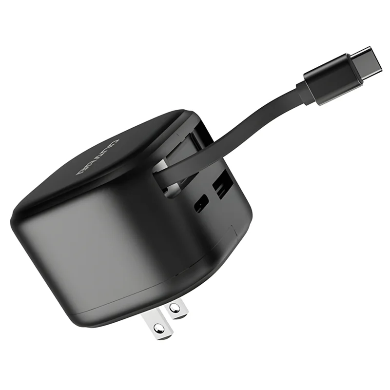 Advanced 35W USB Type-C Retractable Fast Charger | PD Travel Adapter with Lithium Battery Support – US Plug