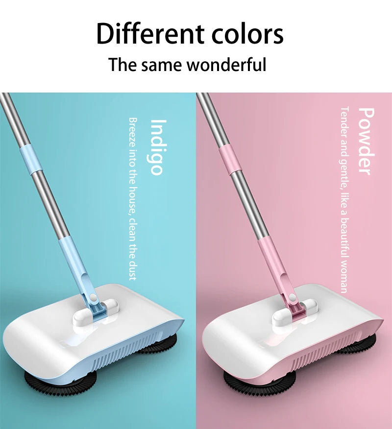 All-in-One Manual Sweeping Broom & Dustpan Set – Hand-Push Floor Sweeper & Vacuum Cleaner for Home Use