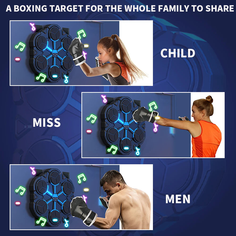 Smart Music Boxing Trainer – Interactive Wall-Mounted Target for Kids & Adults, Electronic Reaction Training Device for Home, Sanda & Fitness