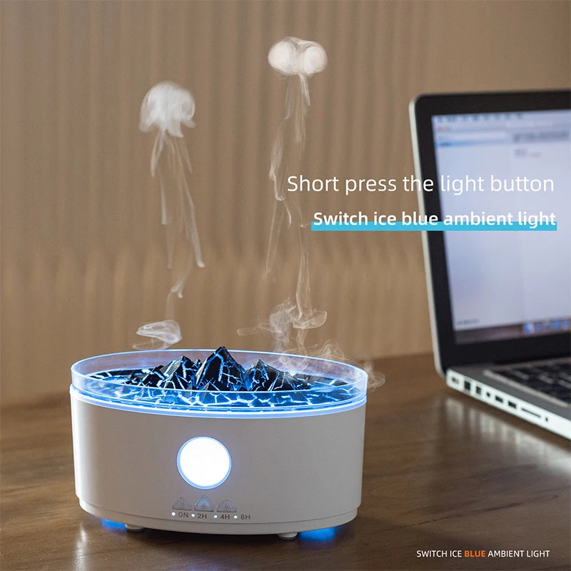 DC 24V Jellyfish-Inspired Electric Aroma Diffuser & Humidifier with RGB Lights and Remote Control for Home Use