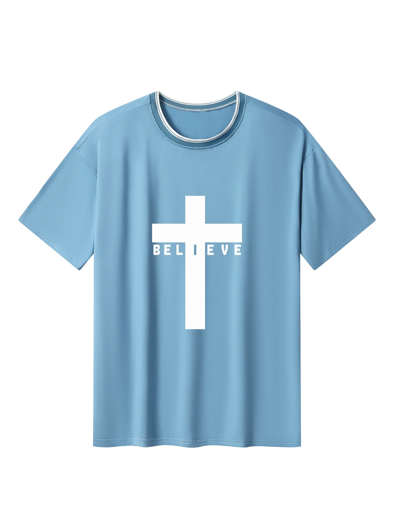 Men’s Summer Casual Crew Neck T-shirt with Unique Geometric Graphic Print — Short Sleeve Outdoor Top